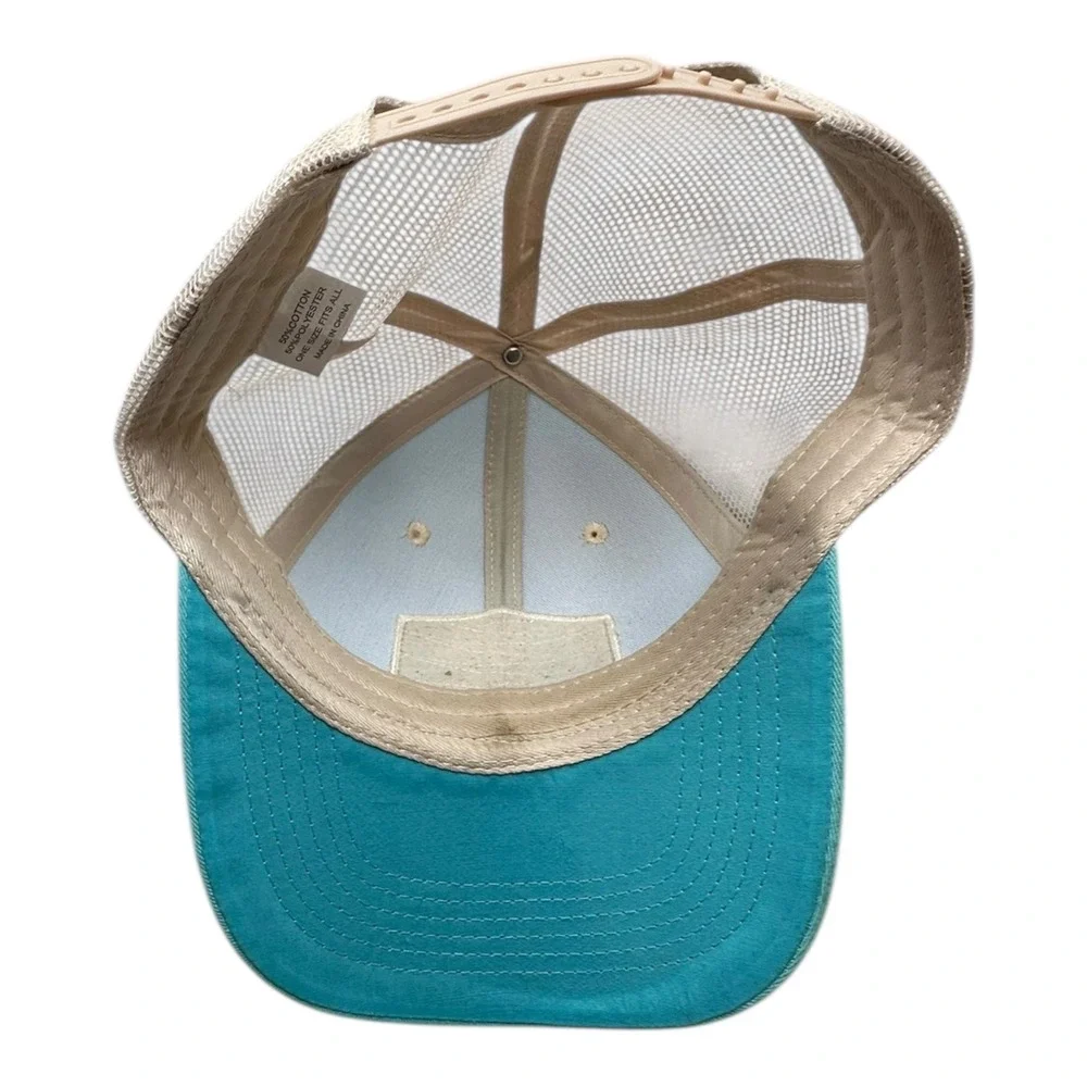 Turquoise San Francisco California Bridge‎ Mesh Trucker Hat One Size Fits All